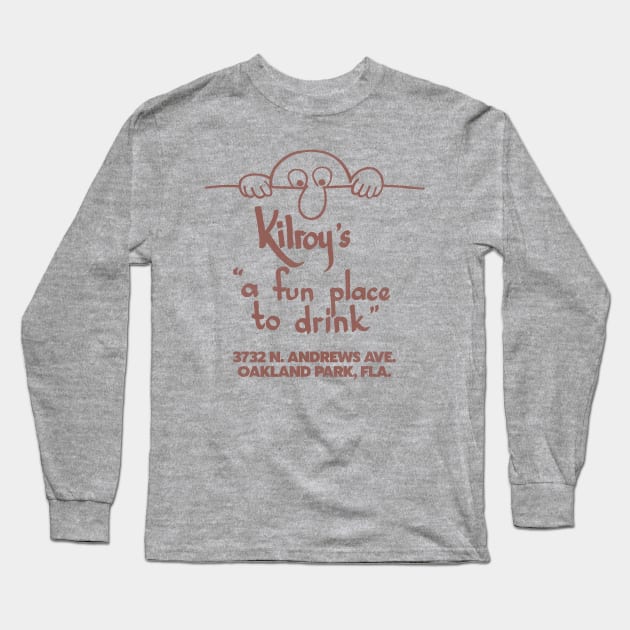 Kilroy's Bar Retro Defunct Florida Tourist Souvenir Long Sleeve T-Shirt by darklordpug